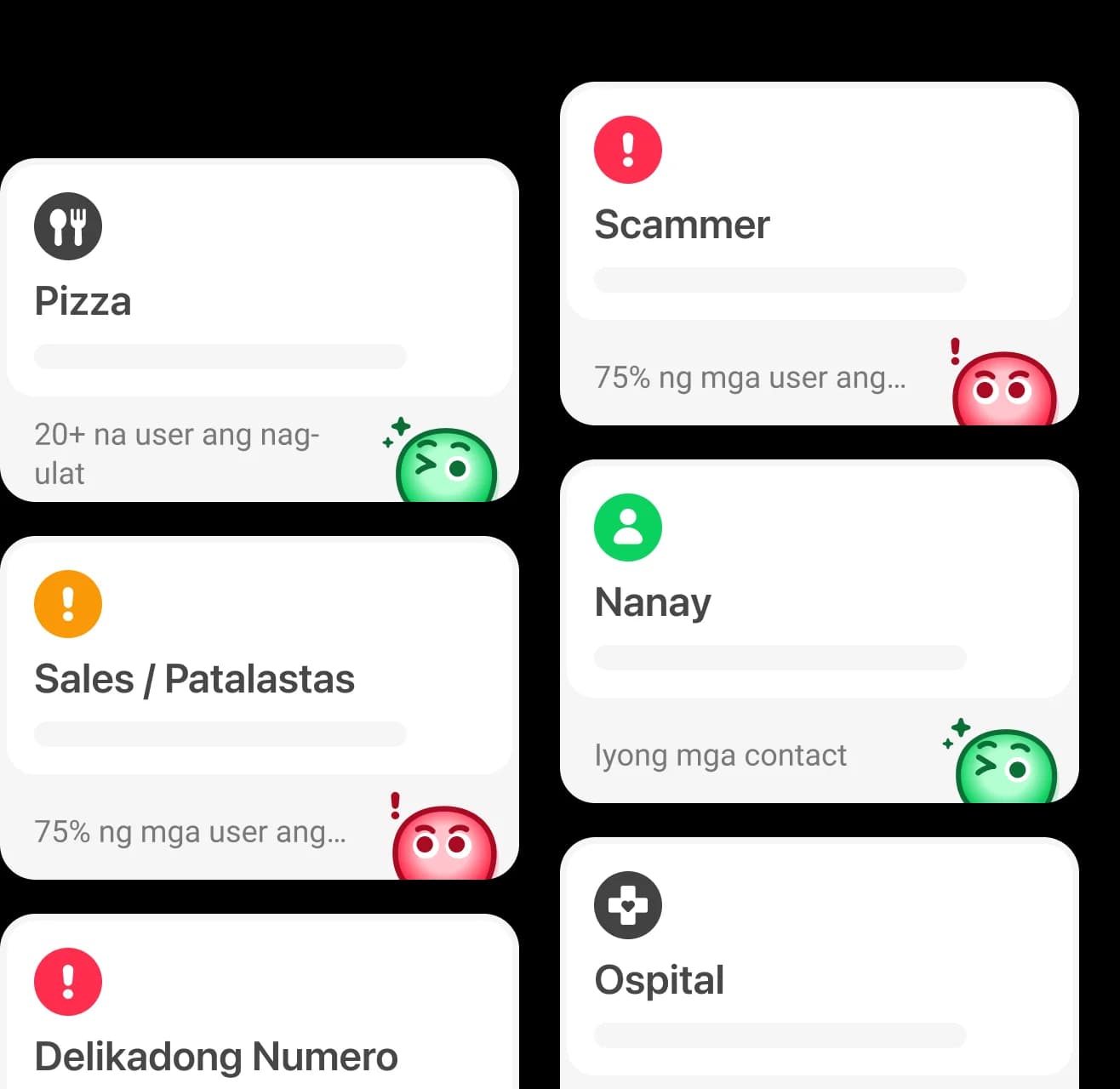 Tampok na Caller ID sa Whoscall app