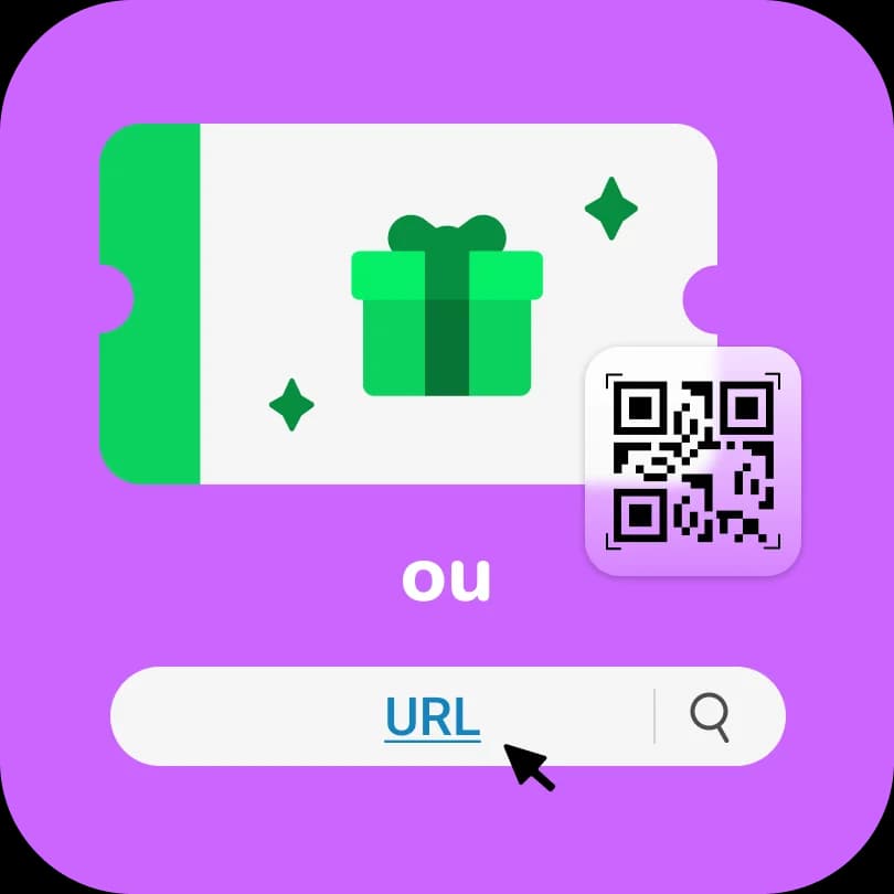 Passo 1: Escaneie o código QR ou insira o URL da campanha.