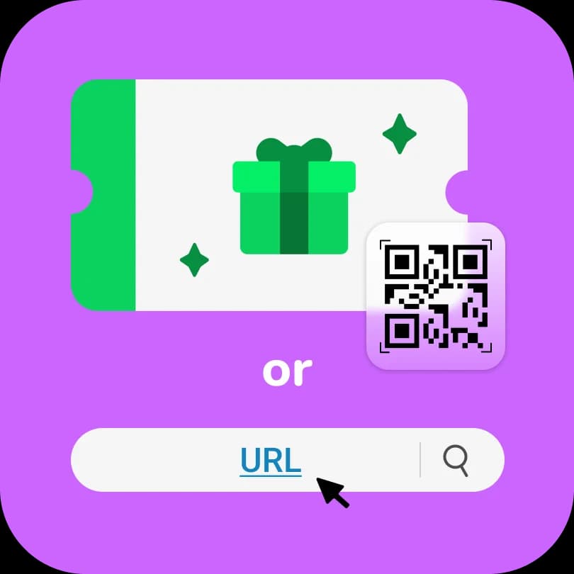 Step 1: Scan QR code or enter the campaign URL