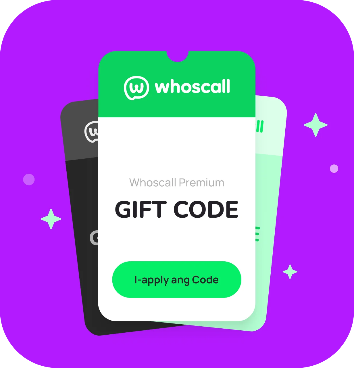 Mga kard ng Whoscall Premium gift code