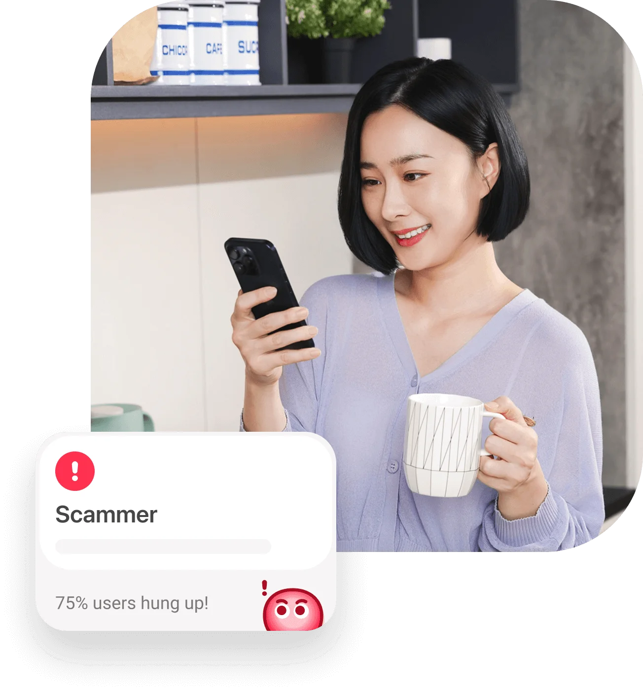 Whoscall app showing caller ID protection